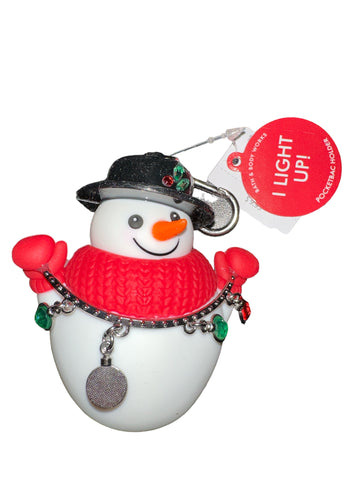 Bath & Body Works Light Up Bling Snowman Pocketbac Holder