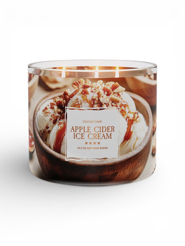 Goose Creek Apple Cider Ice Cream 3 Wick