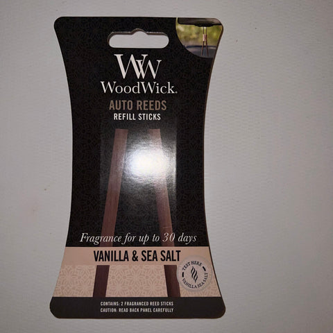 Wood Wick Auto Reeds Refills - Vanilla & Sea Salt