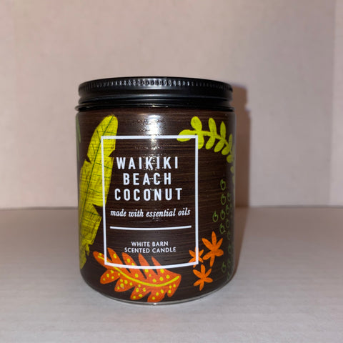 Bath & Body Works Single Wick Waikiki Beach Coconut Candle